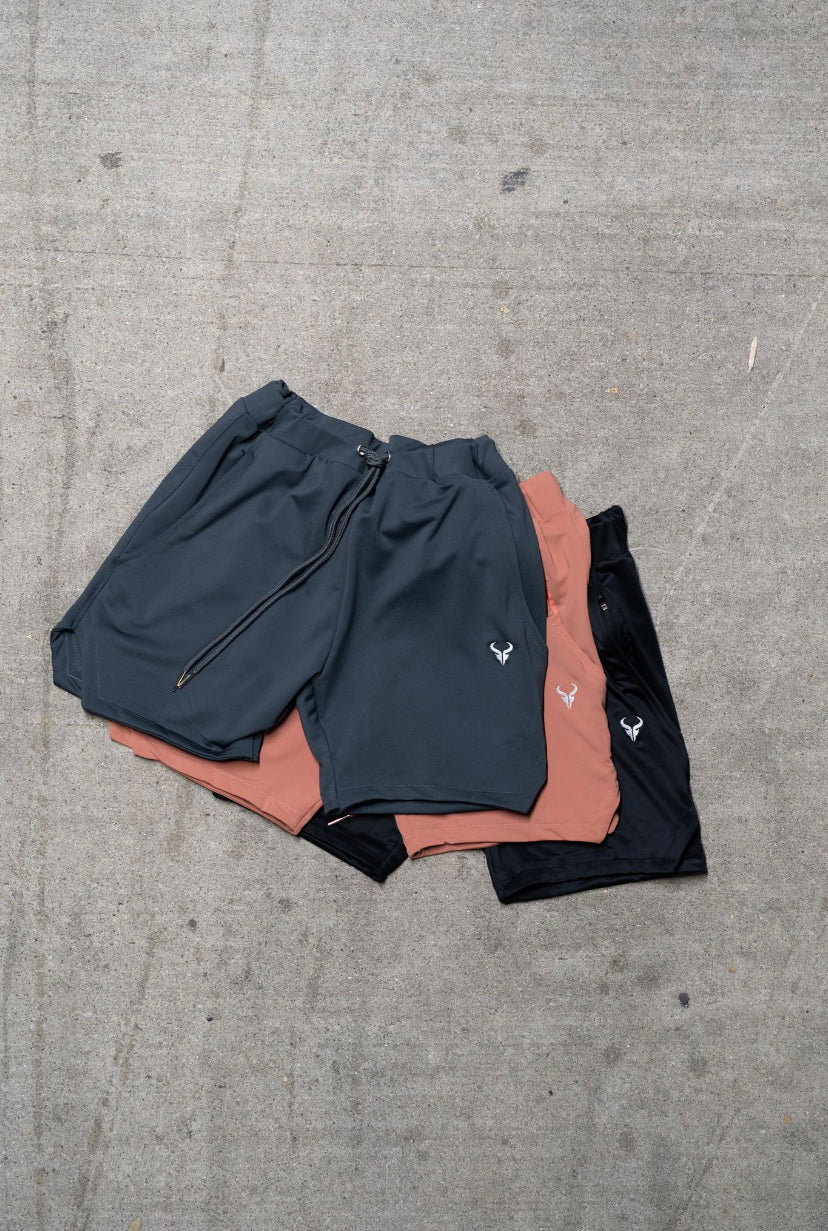 Cerus Grey Proctor Linerless Shorts - Men's Quick-Dry Workout Running Gym Shorts for Active Lifestyle & Outdoor Sports