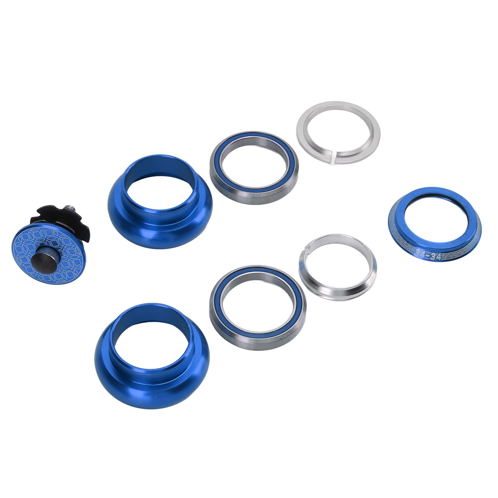 Lightweight 34mm Aluminum Alloy Bike Headset - Easy Install DIY Bicycle Stem for Mountain & Road Bikes | Perfect for Cycling, Commuting & Outdoor Adventures