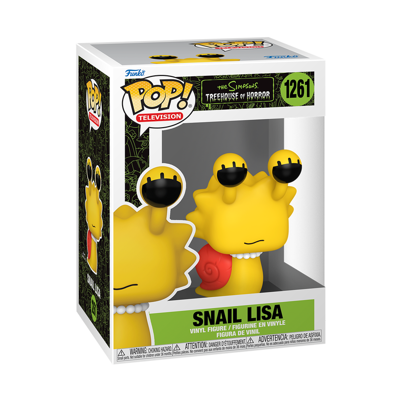 Snail Lisa Funko Pop The Simpsons #1261 with Protector Case - Collectible Vinyl Figure for Fans, Display & Home Decor