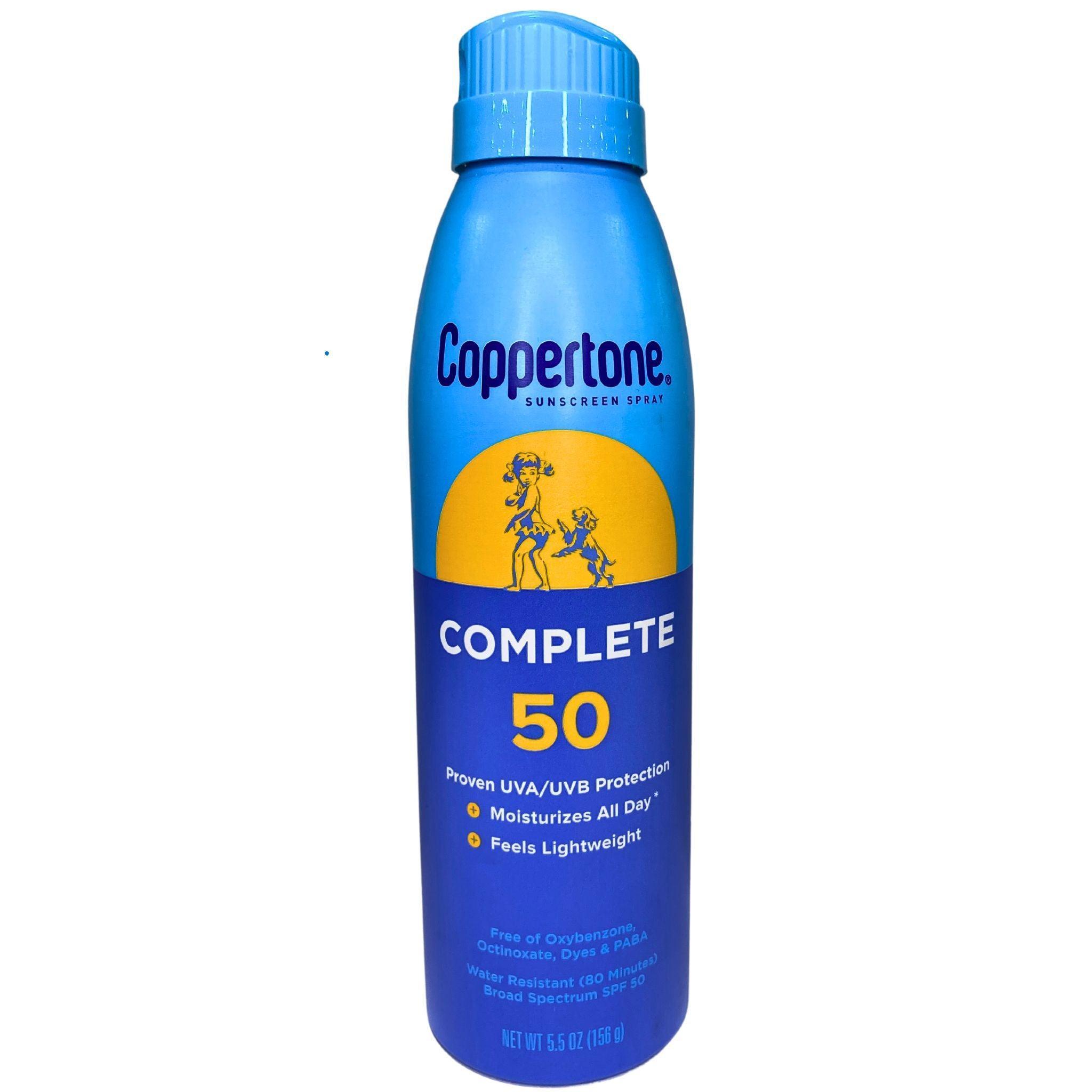 Coppertone Sunscreen Spray SPF 50 - 5.5 oz (62 Pack Bulk) - Water-Resistant, Broad Spectrum UVA/UVB Protection for Beach, Pool & Outdoor Activities