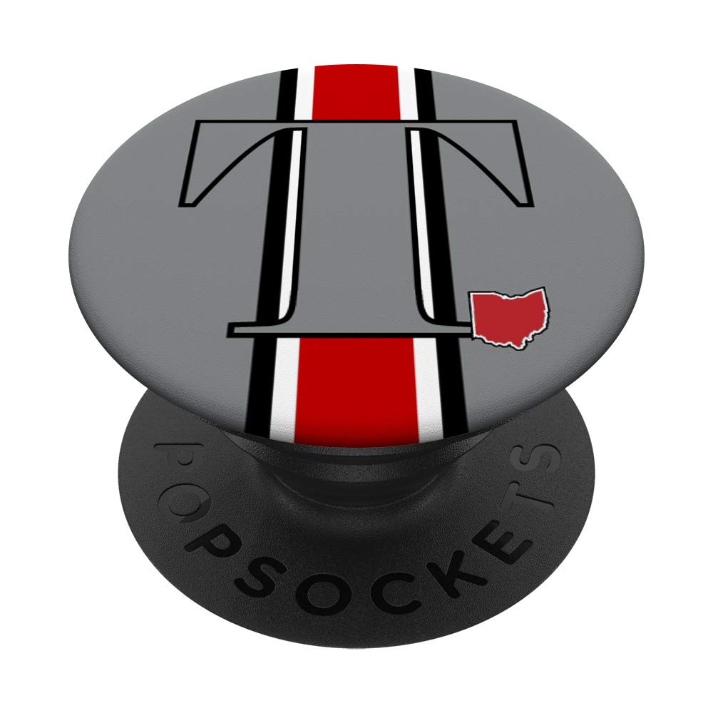 State of Ohio Letter T PopSocket PopGrip: Swappable Phone & Tablet Grip for Secure Hold and Stylish Customization, Perfect for Travel, Work, and Everyday Use