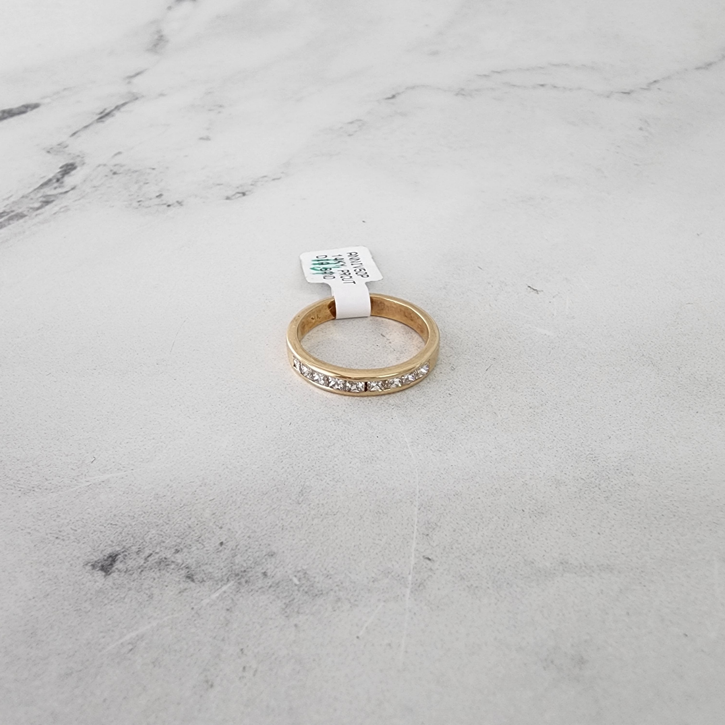 3MM Princess Cut Diamond Wedding Band Ring for Women - 14K Yellow Gold Engagement Ring, Anniversary Gift, Bridal Jewelry - Perfect for Weddings, Proposals & Special Occasions
