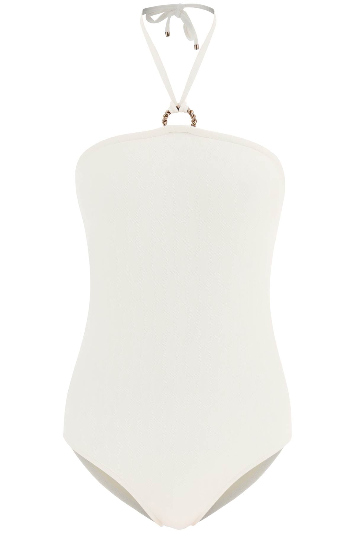 Agnona Chain Logo One Piece Swimsuit for Women - Stylish & Comfortable Bathing Suit for Beach, Pool & Vacation