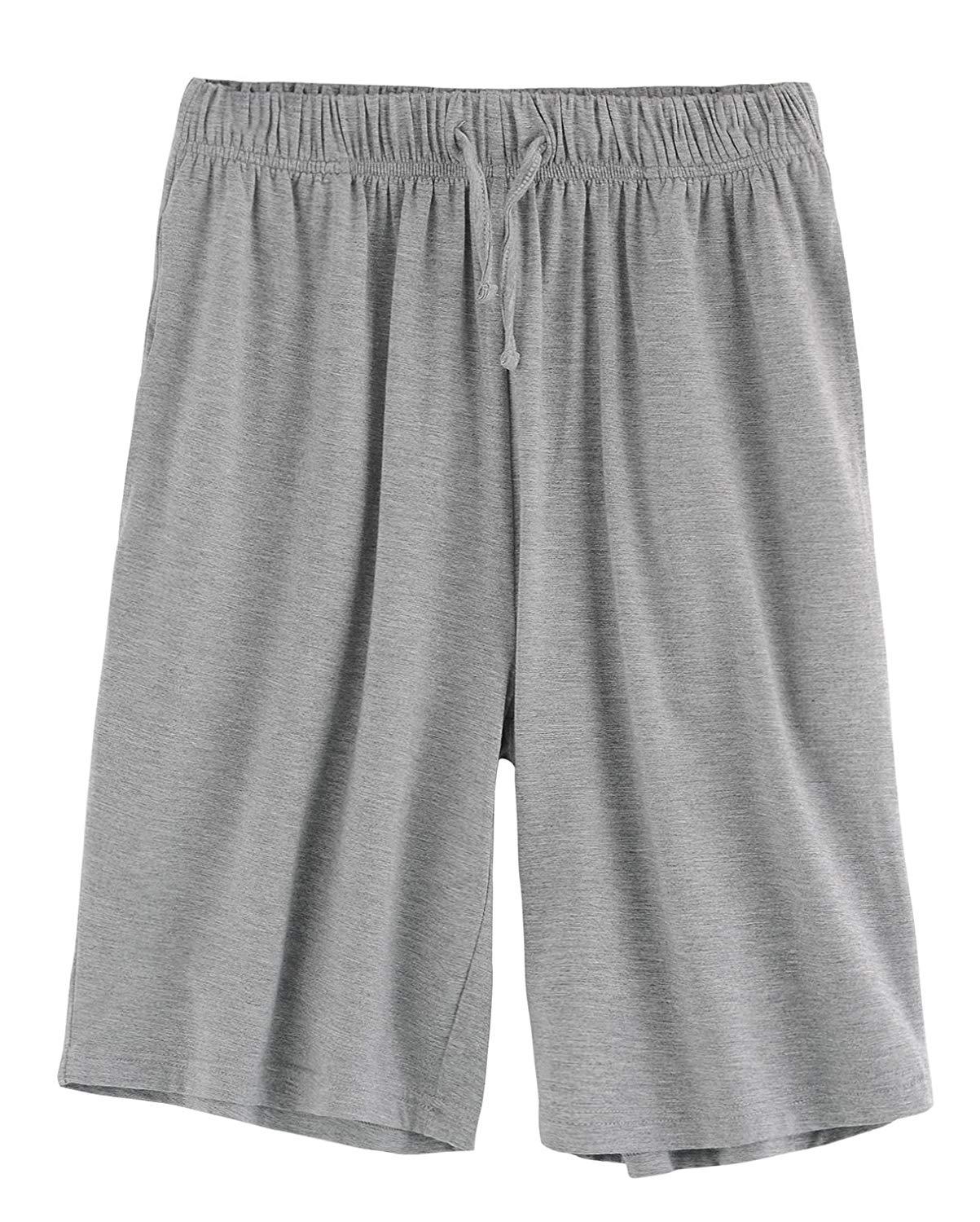 Breathable Men's Bamboo Sleep Shorts - Soft & Loose Lounge Pajama Shorts for Comfortable Nightwear & Relaxing at Home