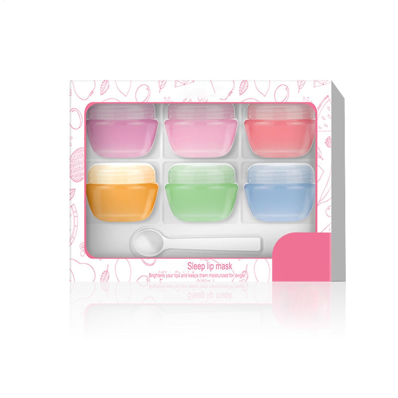 Natural Lip Balm Set - 6 Pack Moisturizing & Nourishing Lip Care with Plant Ingredients | Hydrating Lip Treatment for Dry Lips | Perfect for Work, School, Travel, Dates & Overnight Use