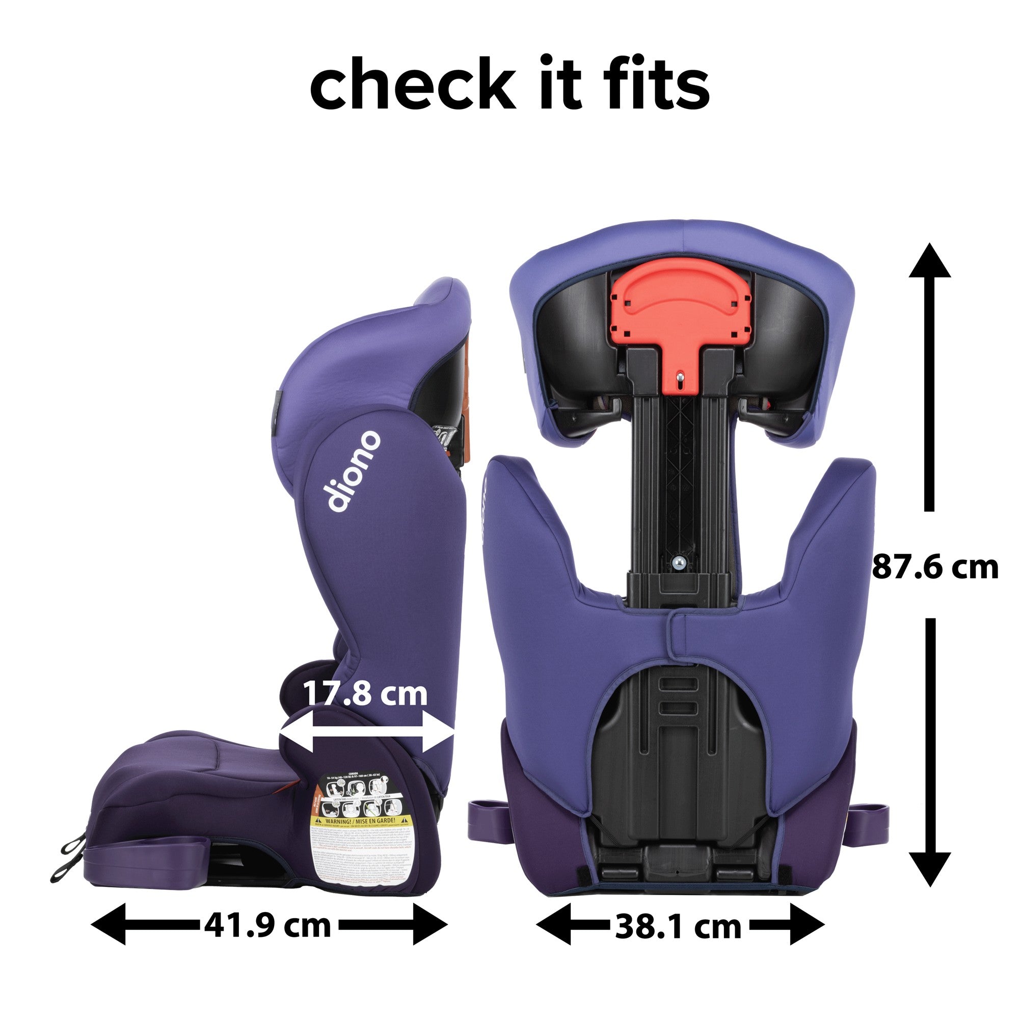 Diono XL 2-in-1 Booster Car Seat for Kids - Convertible High Back & Backless Car Seat for Safe Travel - Perfect for School, Road Trips & Everyday Use