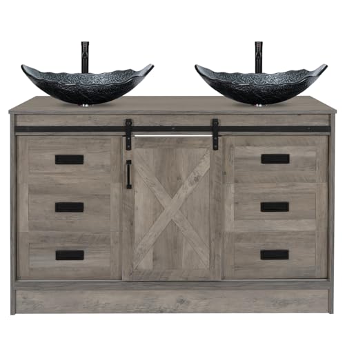 Silver Leaf Glass Sink