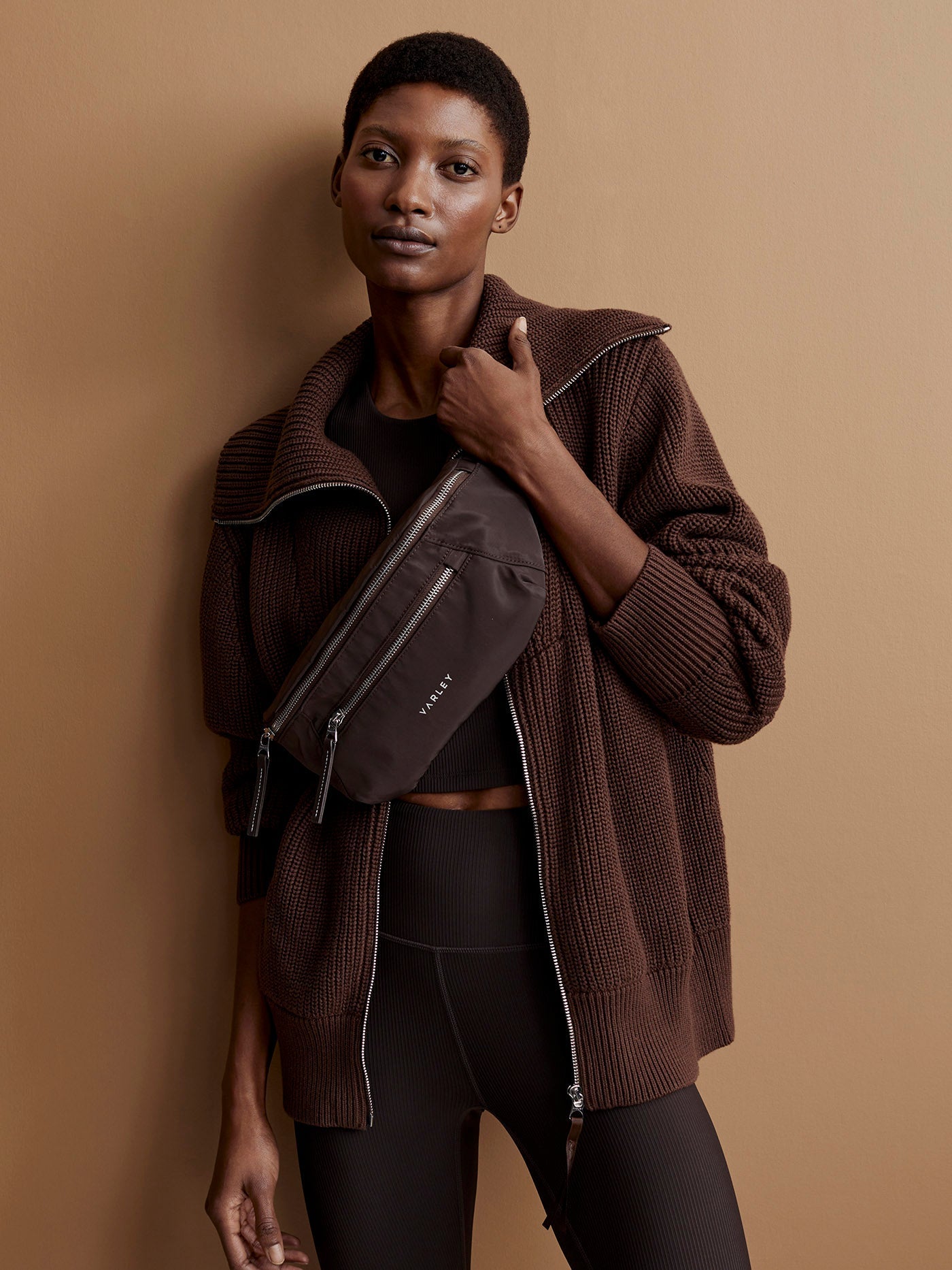 Varley Lasson Belt Bag - Stylish & Functional Coffee Bean Crossbody Fanny Pack for Women | Perfect for Running, Travel & Everyday Use