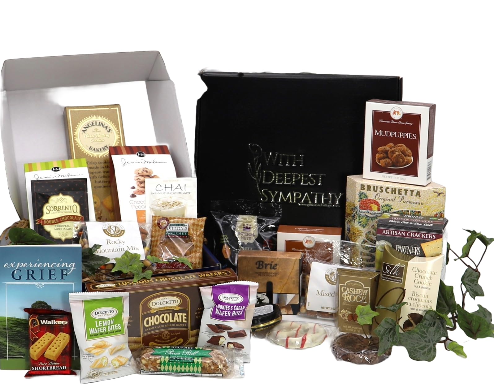 Gift Basket Village: XL Sympathy Gift Box with Comforting Book & Gourmet Snacks - Perfect for Funeral Condolences, Bereavement Support & Thoughtful Memorial Gifts