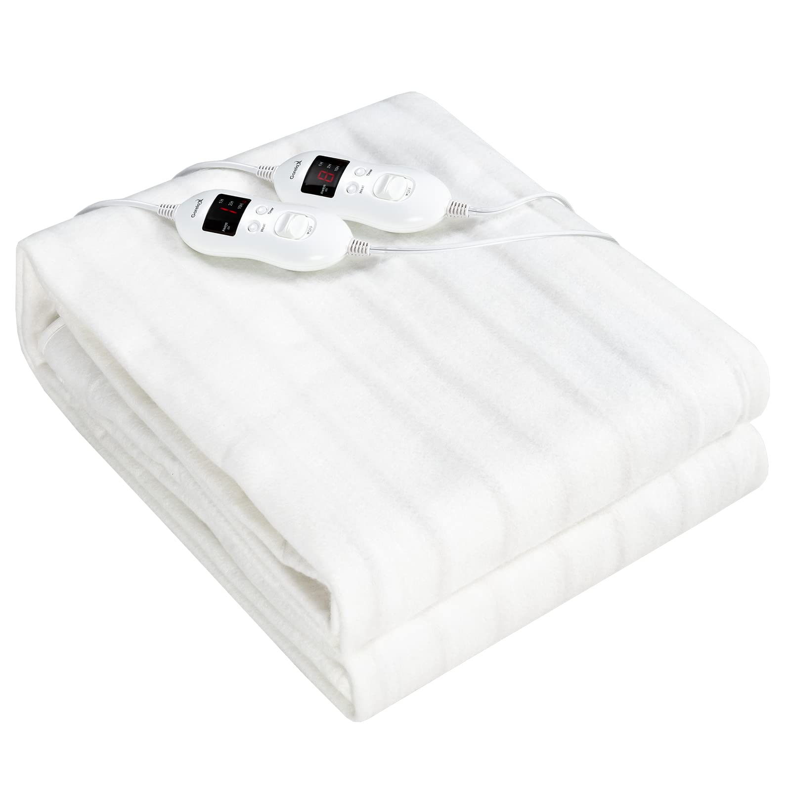 Giantex Queen Size Electric Heated Mattress Pad - 8 Heating Zones with Dual LED Temperature Controller, 4 Timer Settings - Perfect for Winter Warmth, Bed Warmer for Cold Nights & Cozy Sleep