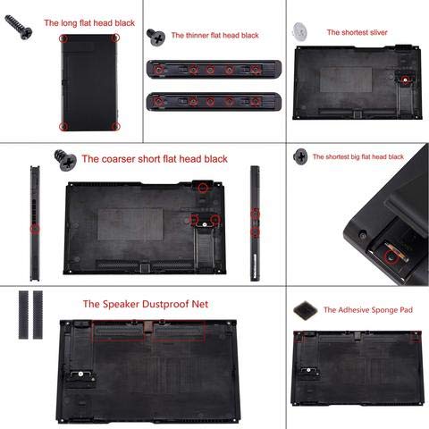 eXtremeRate Clear Transparent Replacement Back Plate Case for Nintendo Switch - DIY Housing Shell with Kickstand (Joy-Con Not Included) | Gaming Accessories & Console Protection