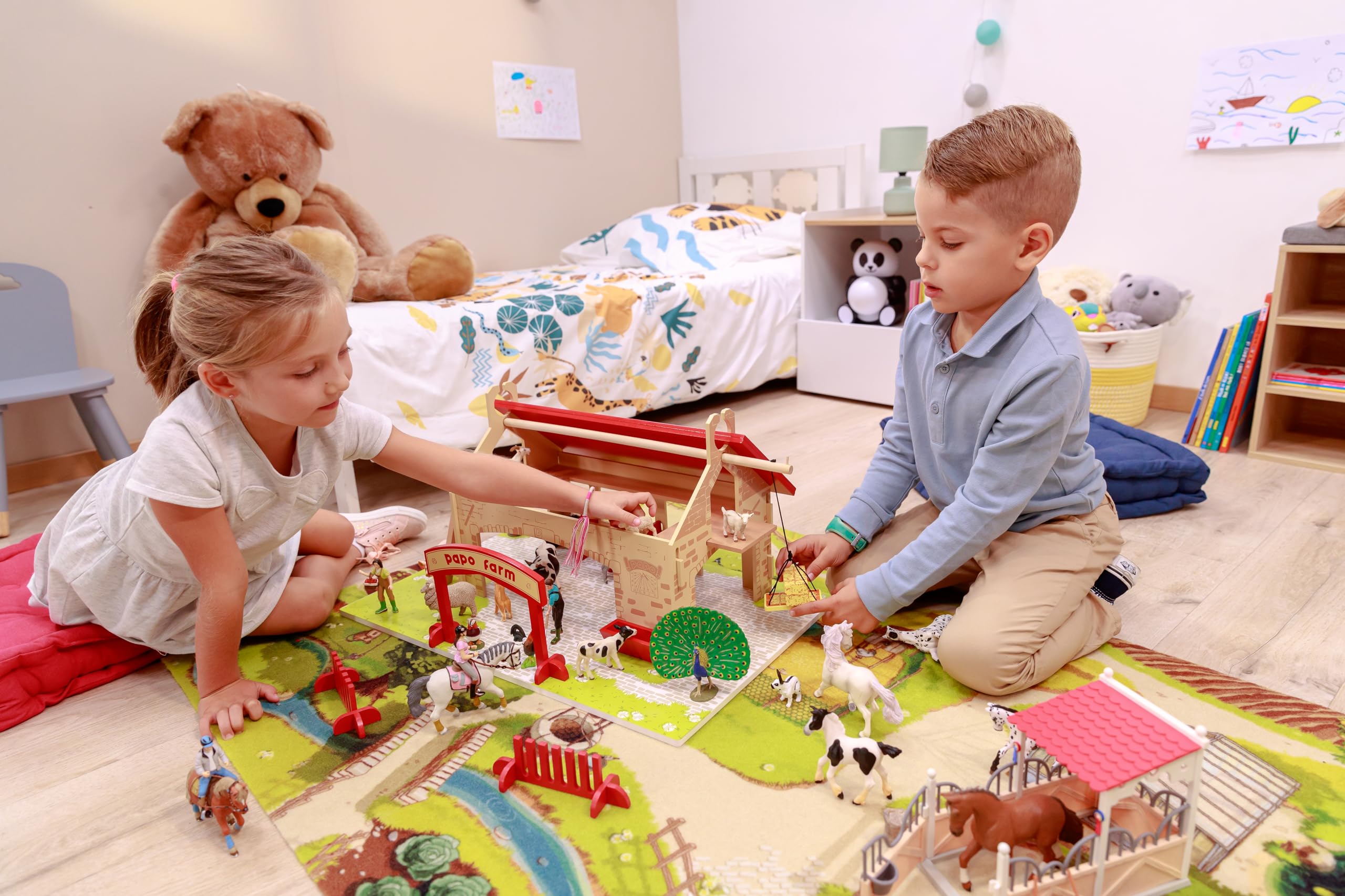 Papo Horse Toy Figures Set - Realistic Animal Figurines for Kids, Collectors & Play Scenes - Perfect for Farm Playsets, Dioramas & Educational Learning