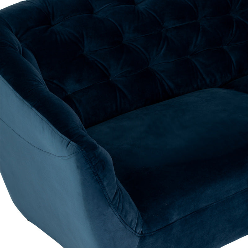 HUAYRA 3-Seater Sofa - Modern Blue Fabric Couch for Living Room, Lounge & Office | Comfortable Sectional Sofa for Home Decor