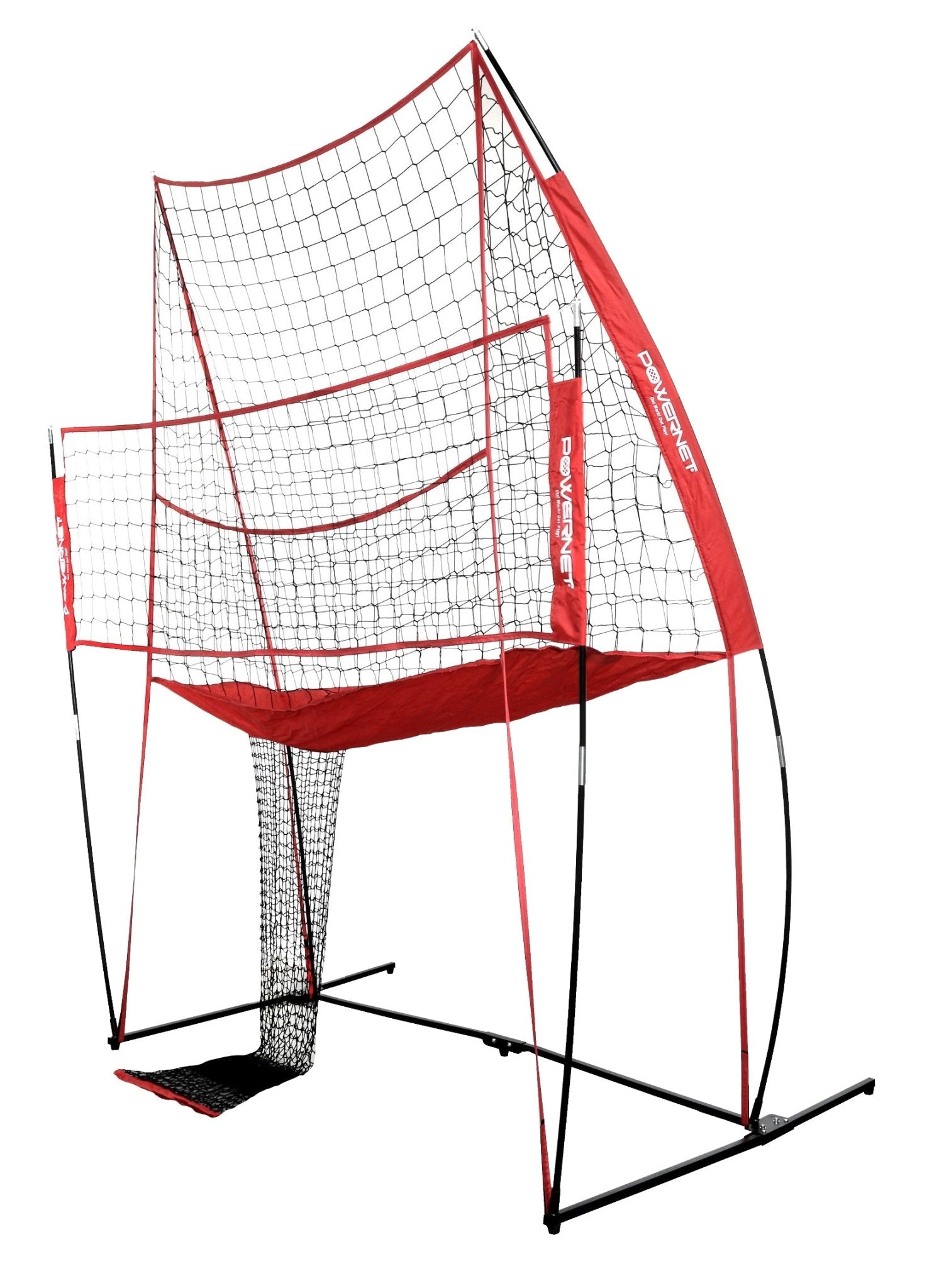 PowerNet Volleyball Practice Net Station - 8 ft Wide x 11 ft High for Indoor/Outdoor Training, Backyard Games & Team Practice | Perfect for Beach Volleyball, Gym Drills & Family Fun