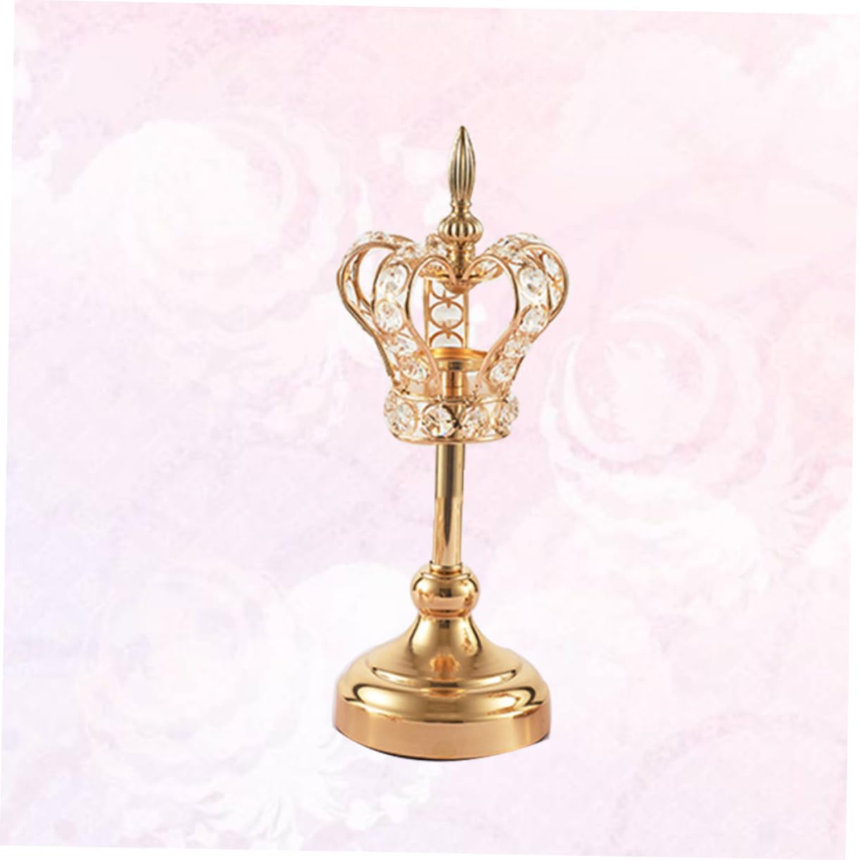 FOMIYES Retro Floor Candle Holders - Gold Plated Iron Tealight Stand with Crystal Accents for Wedding, Party & Home Decor | Elegant Votive Candlesticks for Romantic Ambiance & Special Events