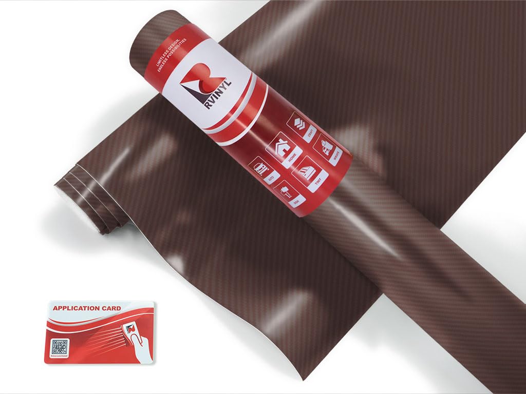 ORACAL 975 Carbon Fiber Brown 080-CF Vinyl Wrap Roll (3ft x 5ft) - Premium Car Wrap Film for Vehicle Customization, DIY Projects & Automotive Styling - Perfect for Cars, Motorcycles, Boats & Laptops