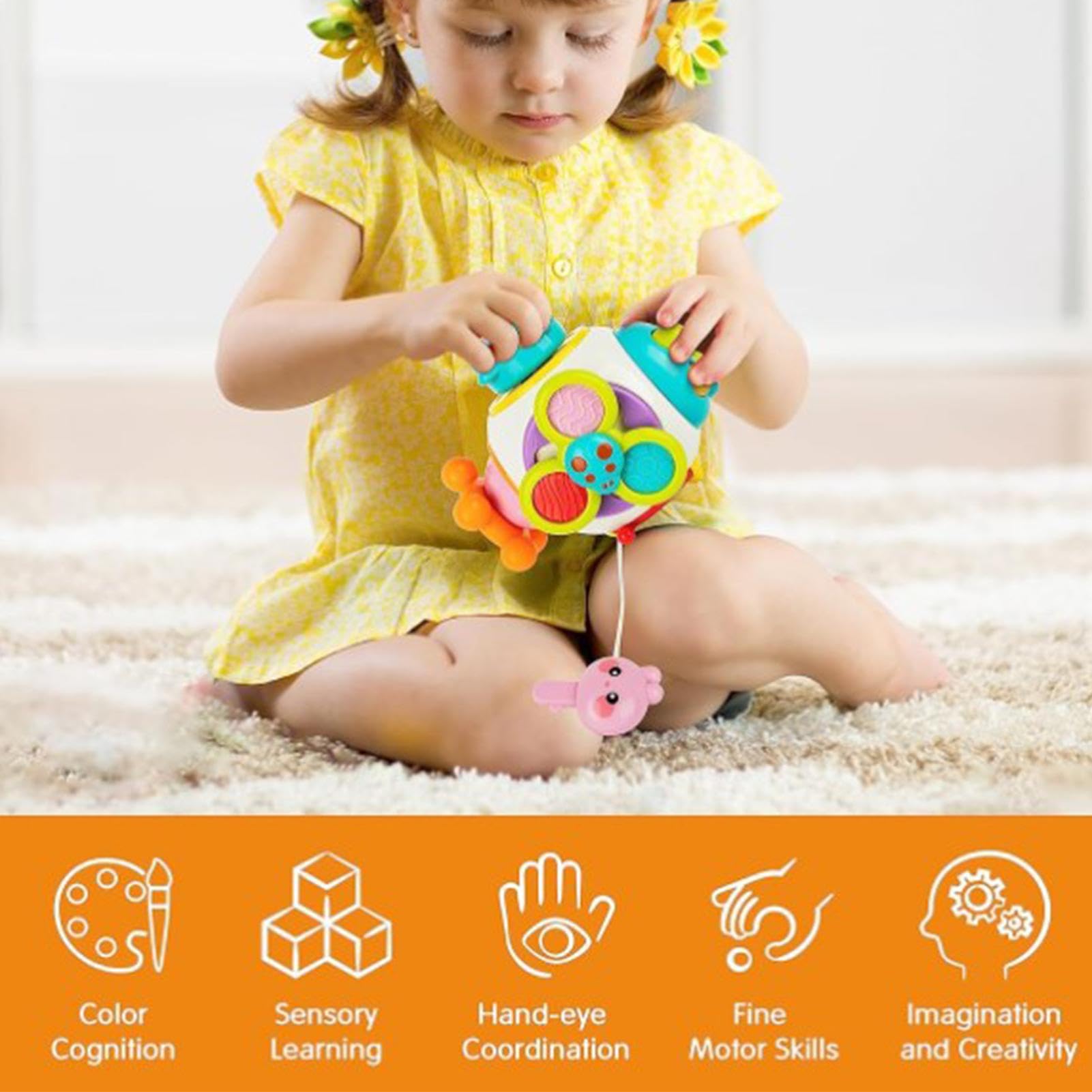 Sensory Bath Spinner Toys for Kids - Fun Suction Cup Spinner Bath Toys for Boys & Girls - Bathtime Sensory Play & Learning Activity
