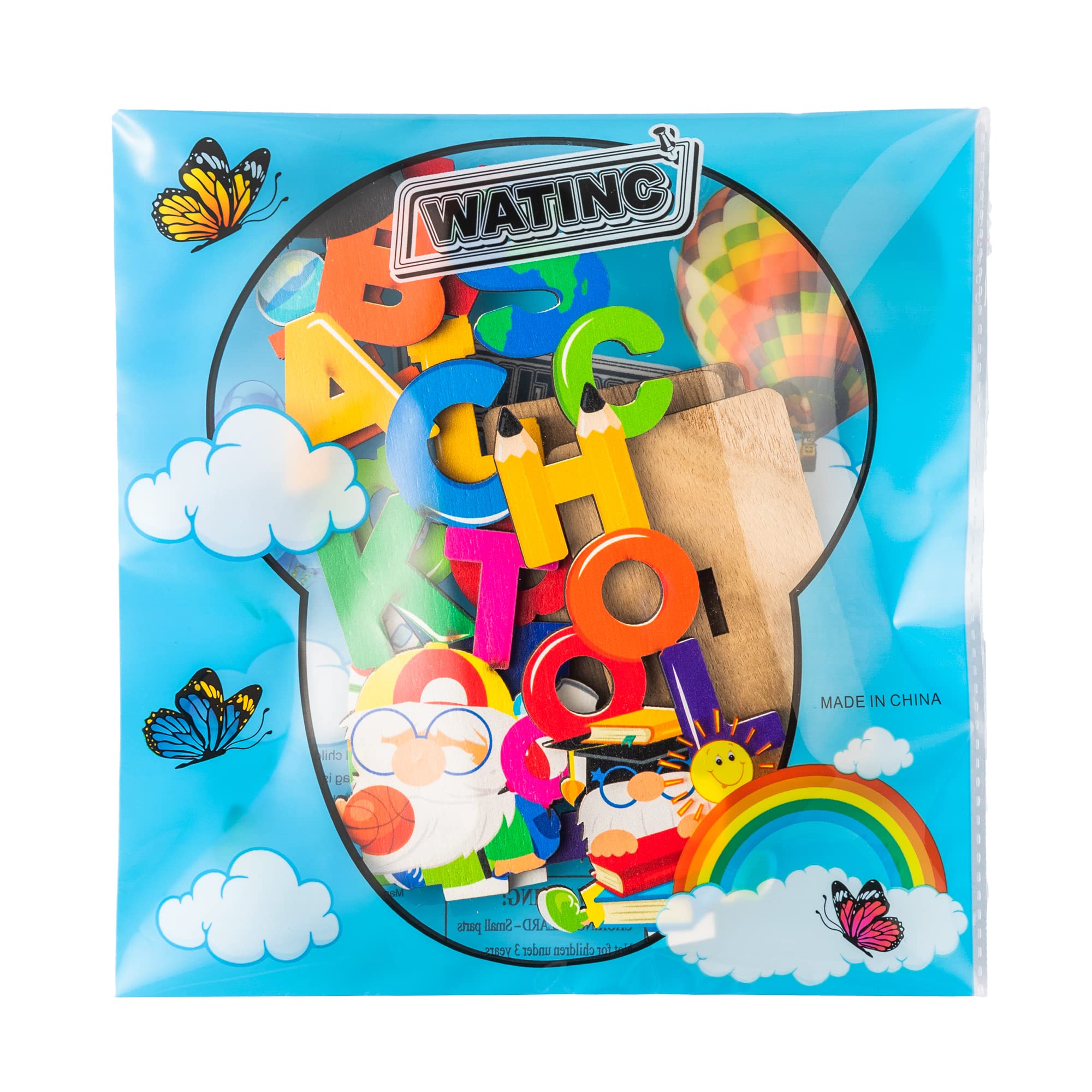 WATINC 3-Piece Welcome Back to School Wooden Table Decor Set - First Day of School Sign, Desk Topper & Photo Prop for Classroom Decorations, Kids Party Centerpieces - Perfect for Back-to-School Celebrations, Teacher Welcome Gifts and Classroom Photo Booths