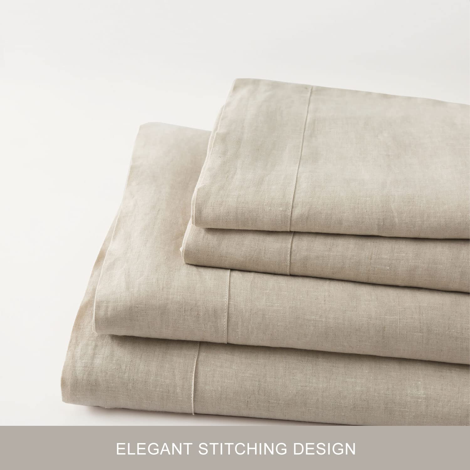 Premium 100% French Flax Linen Pillowcase Set (Queen Size, 20x30 Inches) - Natural Breathable Bedding for Hot Sleepers & Allergy Relief - Perfect for Home, Hotel, and Spa Use