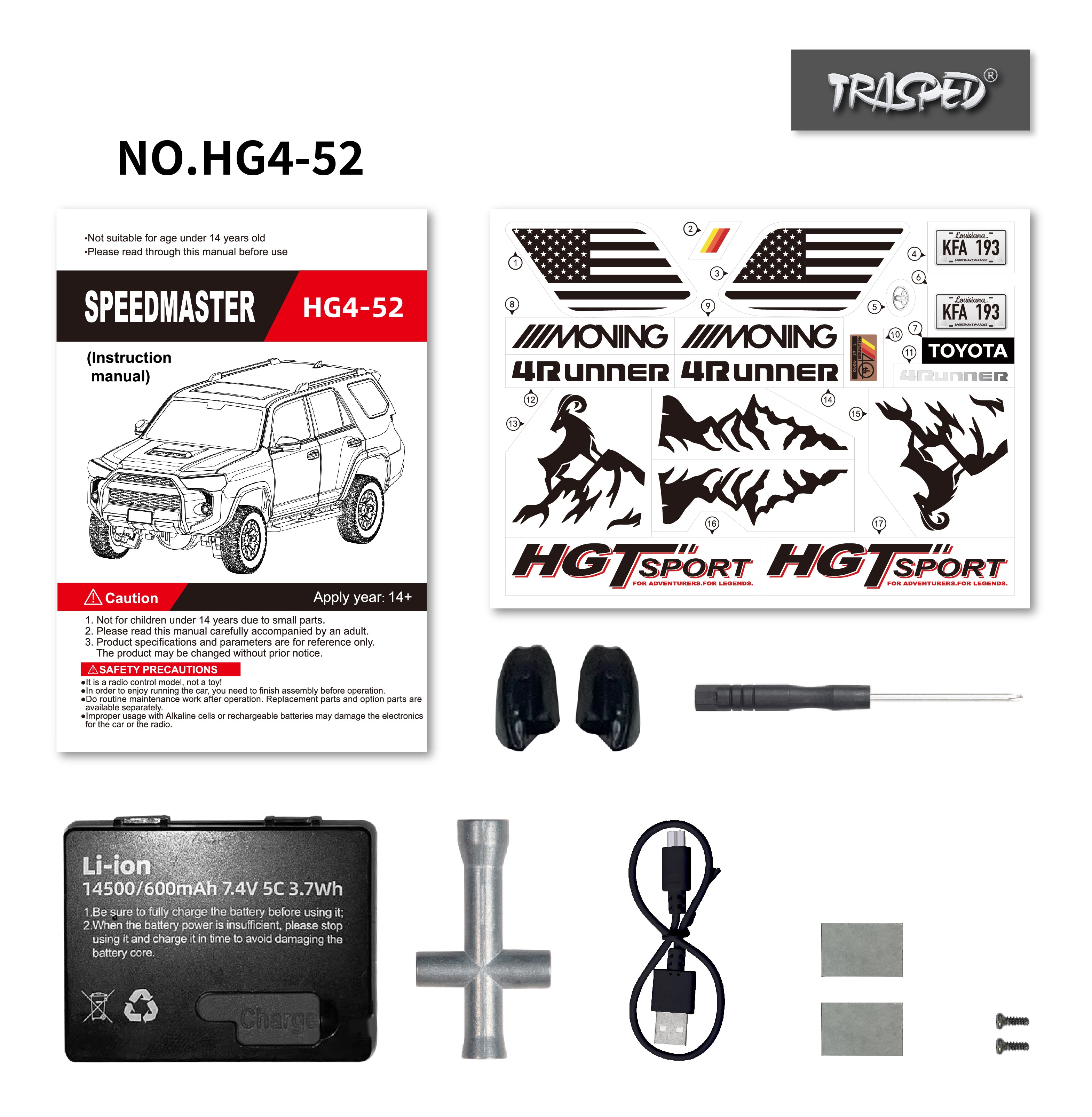 1/18 Scale HG 4x4 RC Off-Road Vehicle - Remote Control Crawler Car with Upgraded 4Runner Simulation (Painted & Assembled) - Perfect for DIY Model Enthusiasts & Outdoor Adventure Play
