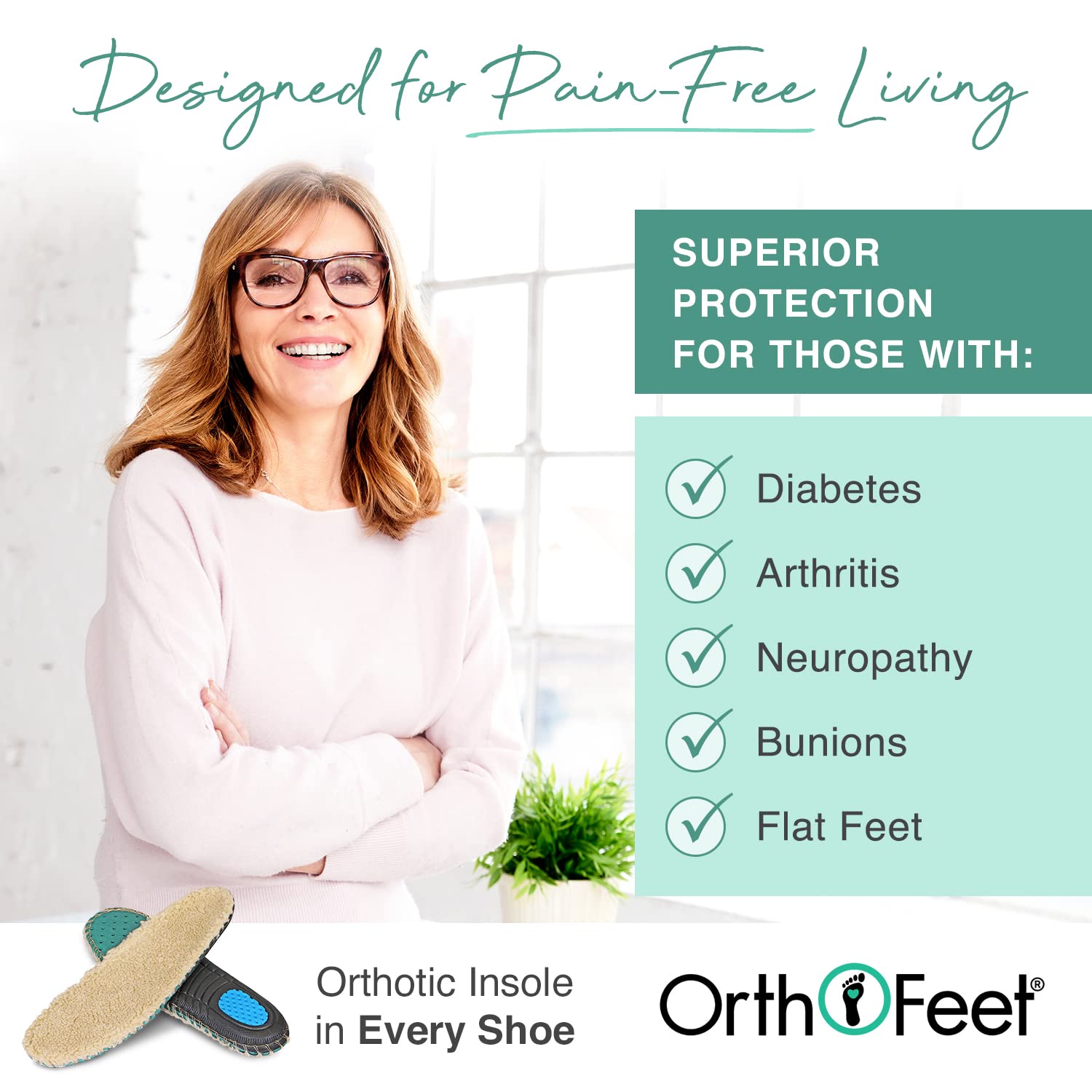 Orthofeet Women's Orthopedic Slippers with Faux Fur Lining - Comfortable House Shoes for Plantar Fasciitis, Bunions & Heel Pain Relief - Ideal for Indoor Wear, Relaxation & Recovery