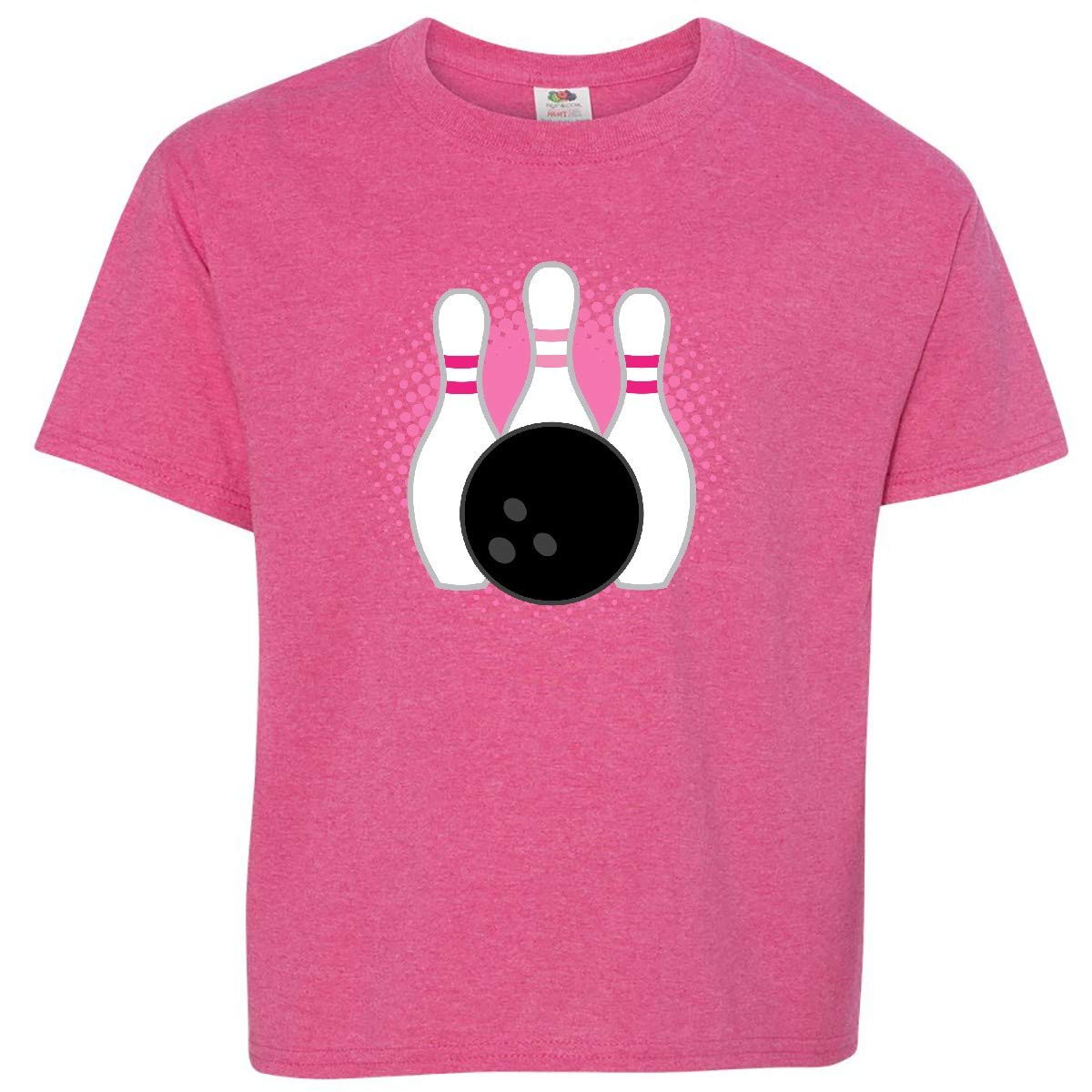 Inktastic Bowling Pins Cute Bowler Youth T-Shirt - Fun Bowling Themed Graphic Tee for Kids & Teens - Perfect for Bowling Parties, Casual Wear & Sports Events