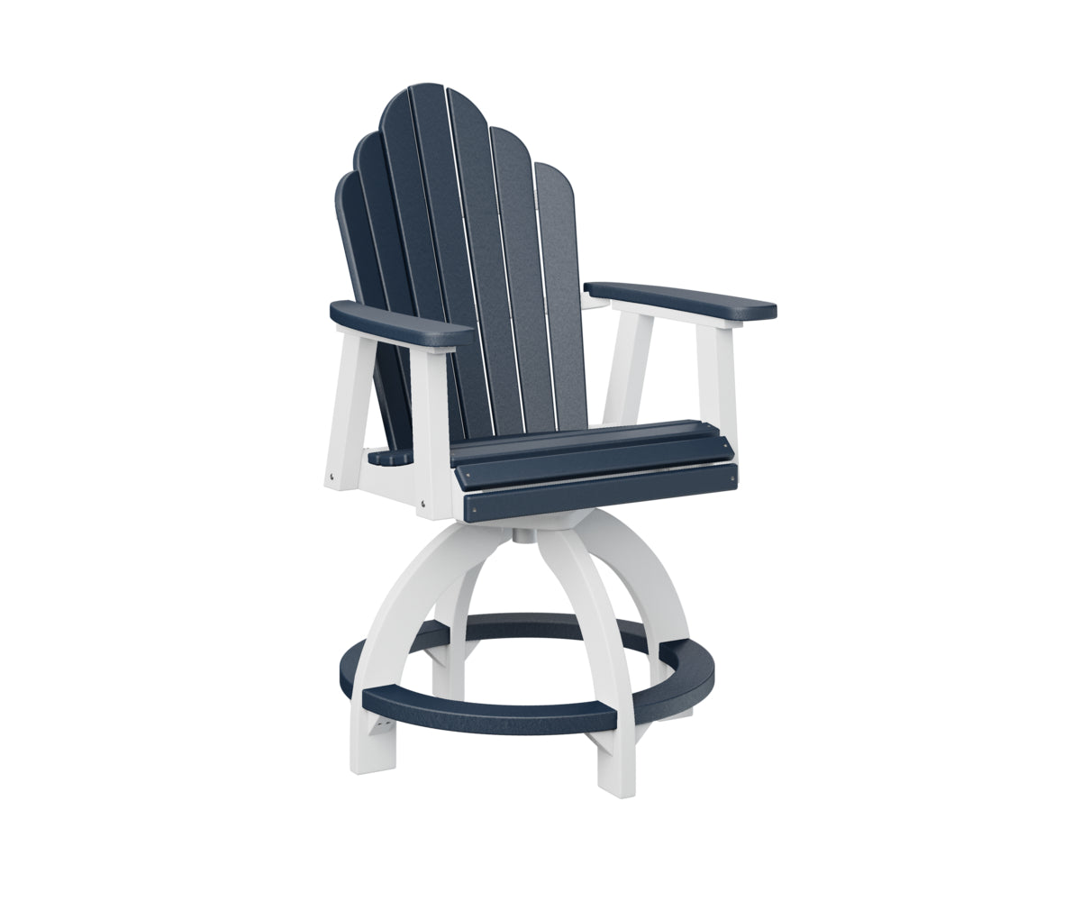 Berlin Gardens Cozi Back Swivel Counter Chair - Adjustable Height Bar Stool with Padded Seat for Kitchen Island, Breakfast Nook & Home Bar - Comfortable Modern Dining Furniture
