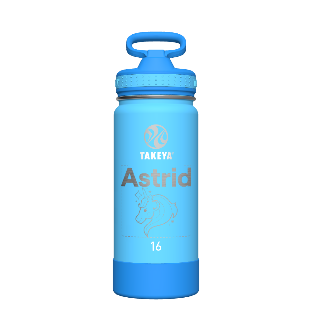 Customized Active Kids Water Bottle with Straw Lid - Leak Proof & BPA Free - Perfect for School, Sports & Outdoor Adventures