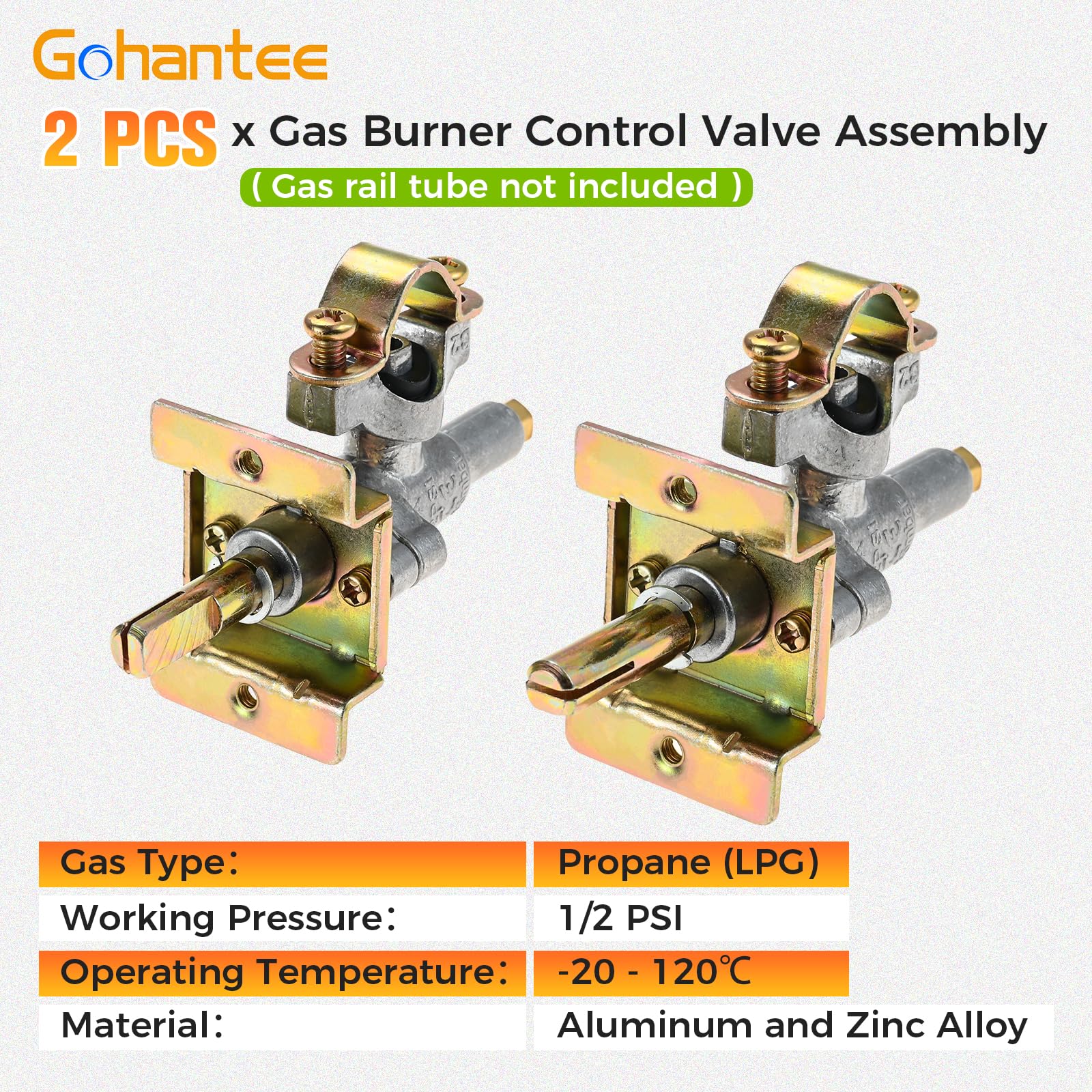 Blackstone 36 Gas Grill Griddle Replacement Burner Valve - 2 Pack - Compatible with Blackstone 1554 Model - Perfect for Outdoor Cooking, Camping & Backyard BBQs