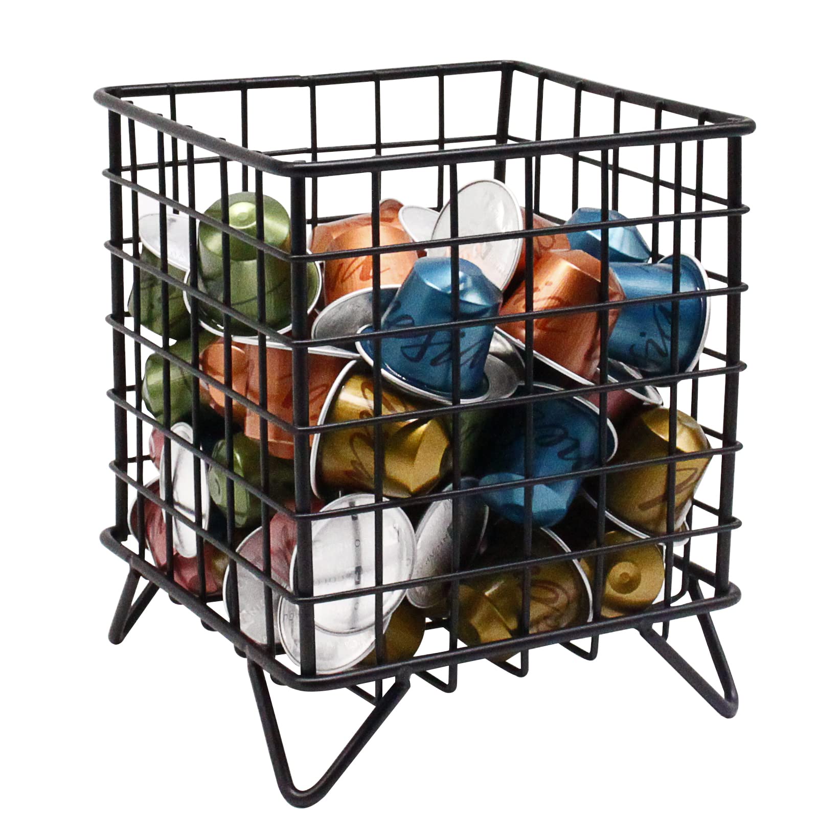 Large Capacity Coffee Pods Holder & K-Cup Storage Organizer - Black | Perfect for Keurig Machines, Office & Kitchen Countertop Organization