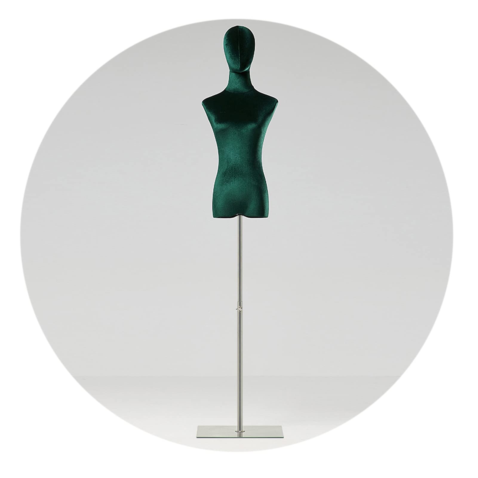 HAIPENG Adjustable Female Mannequin Torso - Dress Form with Base Stand for Sewing, Dressmaking & Clothing Display - Small Size Green Dummy Model for Fashion Designers & Boutique Displays - Perfect for Tailoring, Fitting Rooms & Retail Store Visual Merchandising