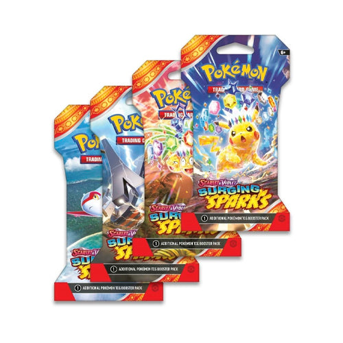 Pokemon TCG: Surging Sparks Sleeved Booster Pack - 10 Cards for Collectors & Players | Enhance Your Deck & Battle Strategy | Perfect for Trading, Gifting & Competitive Play