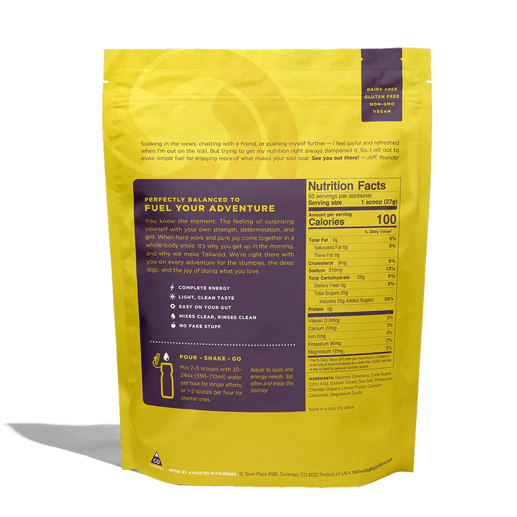 Endurance Fuel Tailwind - Electrolyte Drink Mix for Runners & Athletes - Hydration & Energy Boost for Long-Distance Running, Cycling & Outdoor Sports