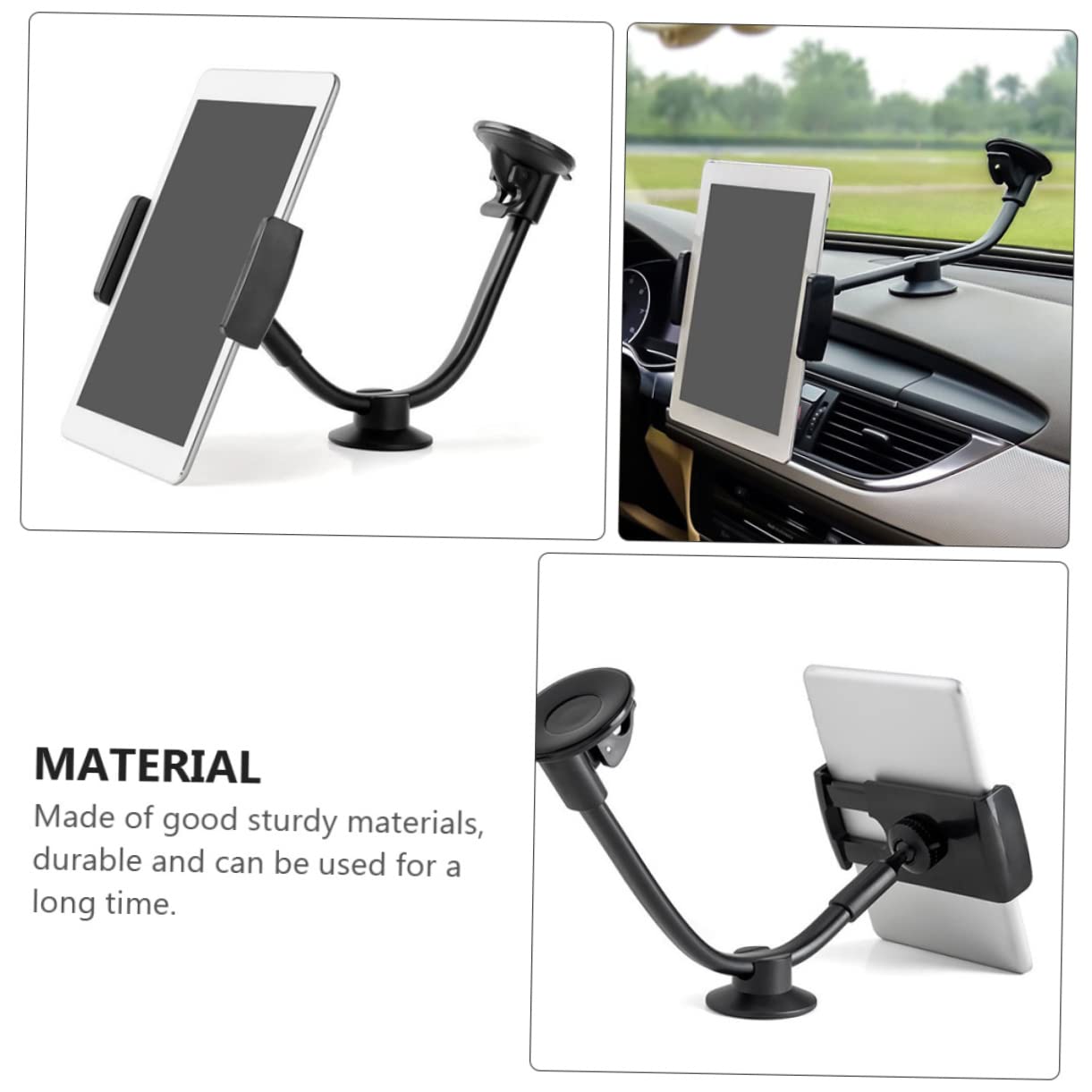 Universal Car Tablet and Phone Mount Holder - 2 Pack for Hands-Free Driving, GPS Navigation & Entertainment - Compatible with All Smartphones and Tablets up to 12.9