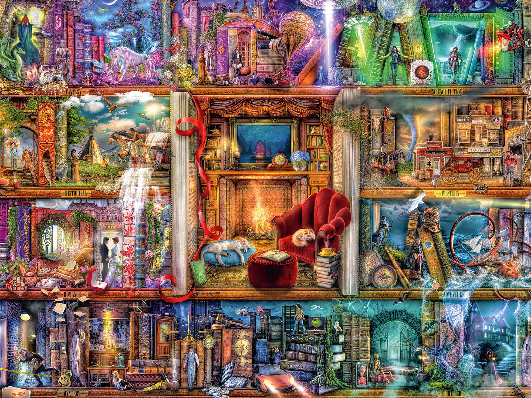 Ravensburger 1500 Piece Puzzle - The Grand Library, Adult Jigsaw Puzzles for Framing, 80x60cm - Perfect for Relaxation, Family Bonding & Home Decor