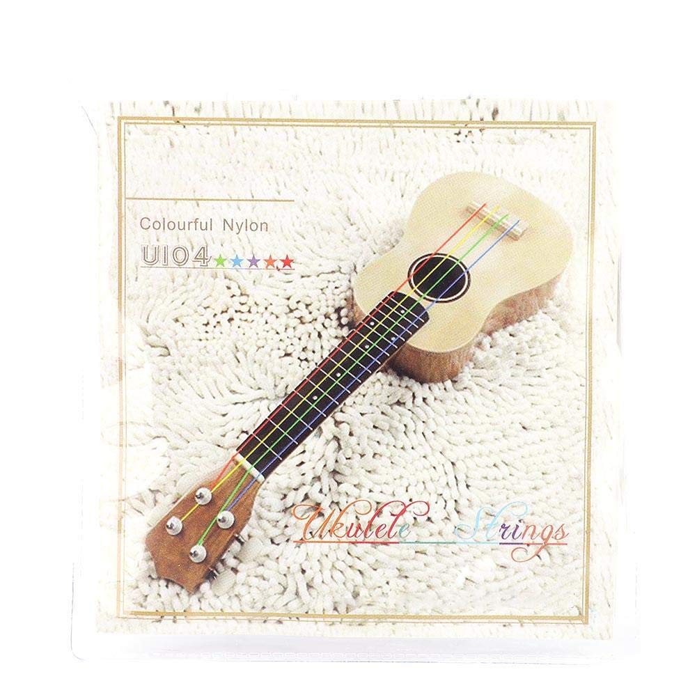 4-Piece Nylon Ukulele Strings Set - Premium Replacement Strings for Soprano/Concert/Tenor Ukuleles - Durable & Warm Tone for Beginners & Professionals - Perfect for Live Performances, Practice & Studio Recording