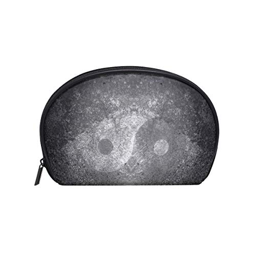 imobaby Vintage Yin Yang Cosmetic Makeup Bag for Women - Waterproof Travel Toiletry Organizer with Zipper - Perfect for Makeup Storage, Travel Essentials & Daily Beauty Routine