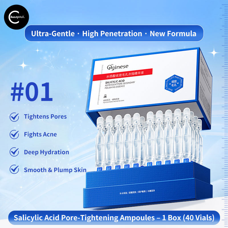 Orginese Salicylic Acid Pore Minimizing Ampoules for Acne Treatment & Skin Refining - Perfect for Oily & Combination Skin Care Routine
