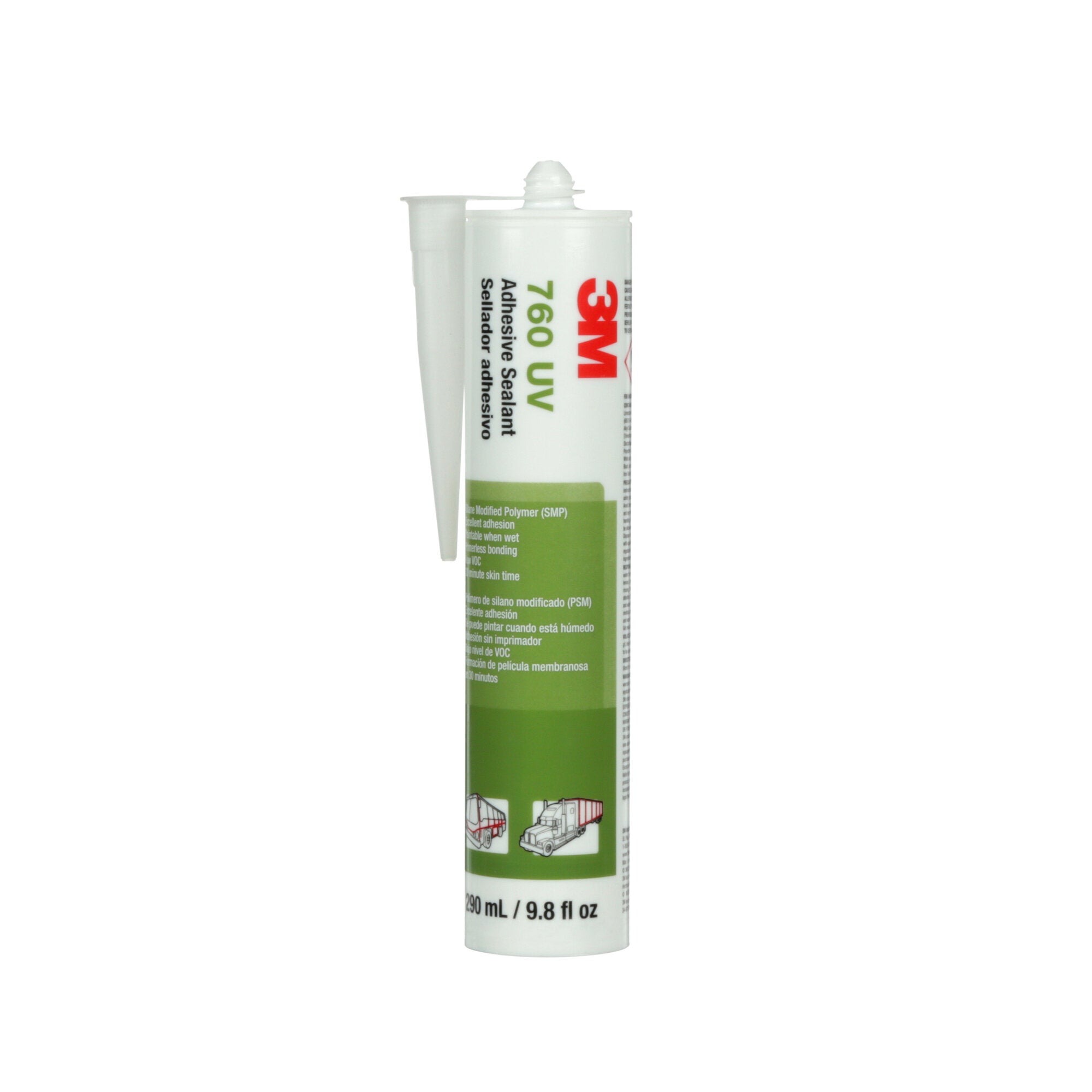 3M Adhesive Sealant 760 UV Black - 290 mL Cartridge for Automotive, Marine & Industrial Waterproofing & Bonding