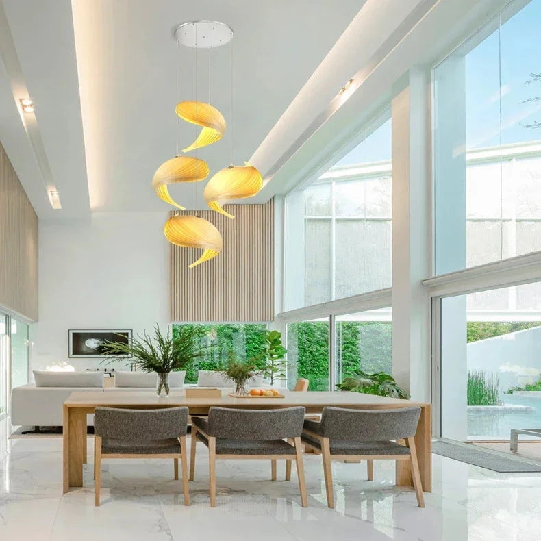 Modern Storm Pendant Chandelier - Sleek Ceiling Light Fixture for Dining Room, Kitchen Island & Living Room Decor