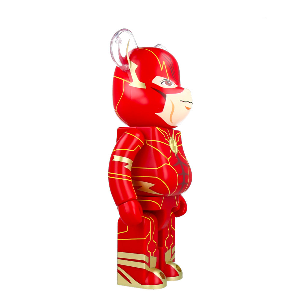 400% Bearbrick The Flash Collectible Figure - DC Comics Superhero Vinyl Art Toy for Display & Collection - Perfect for Home Decor, Office Display, and Gift for Superhero Fans
