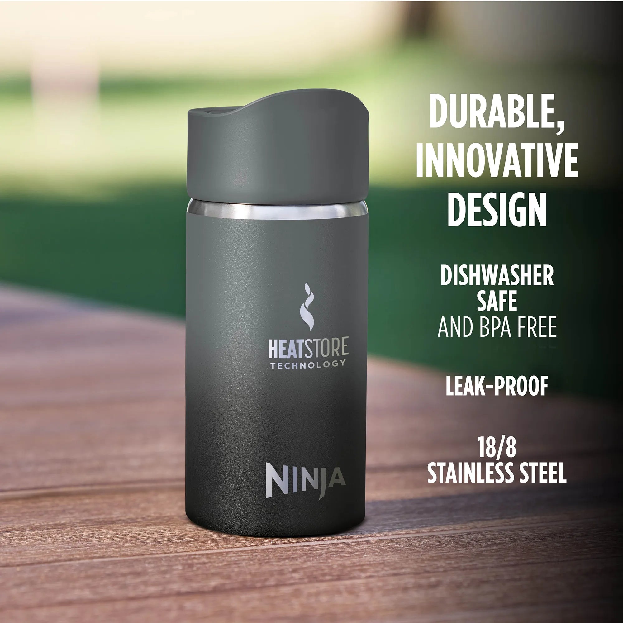 Ninja Sip Perfect 354ml Insulated Stainless Steel Water Bottle - Leak Proof, BPA Free, Keeps Drinks Hot/Cold for 24 Hours - Ideal for Gym, Hiking, Office & Travel