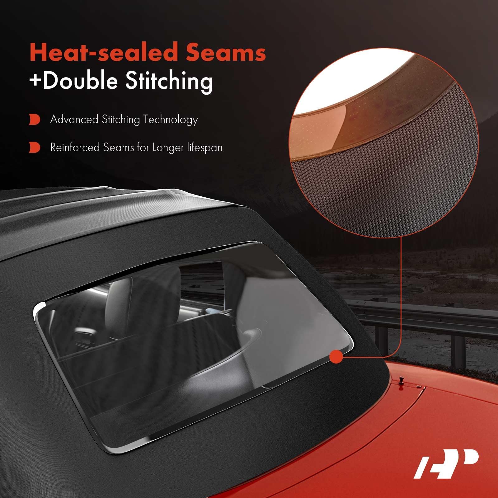 Premium Black Convertible Soft Top Replacement for Ford Mustang 2005-2014 - High-Quality Convertible Fabric with Glass Window - Perfect for Road Trips & Sunny Day Drives