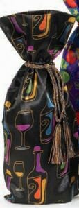 IBT6X15BOT Printed Wine Bags - 12 Pack Premium Bottle Gift Bags for Parties, Weddings & Corporate Events