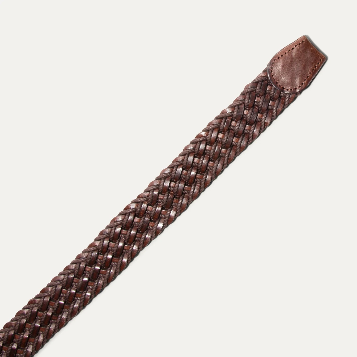 Braided Leather Waxed Cord Belt for Men - Adjustable Brown Genuine Leather Belt - Perfect for Casual Wear, Jeans & Outdoor Adventures