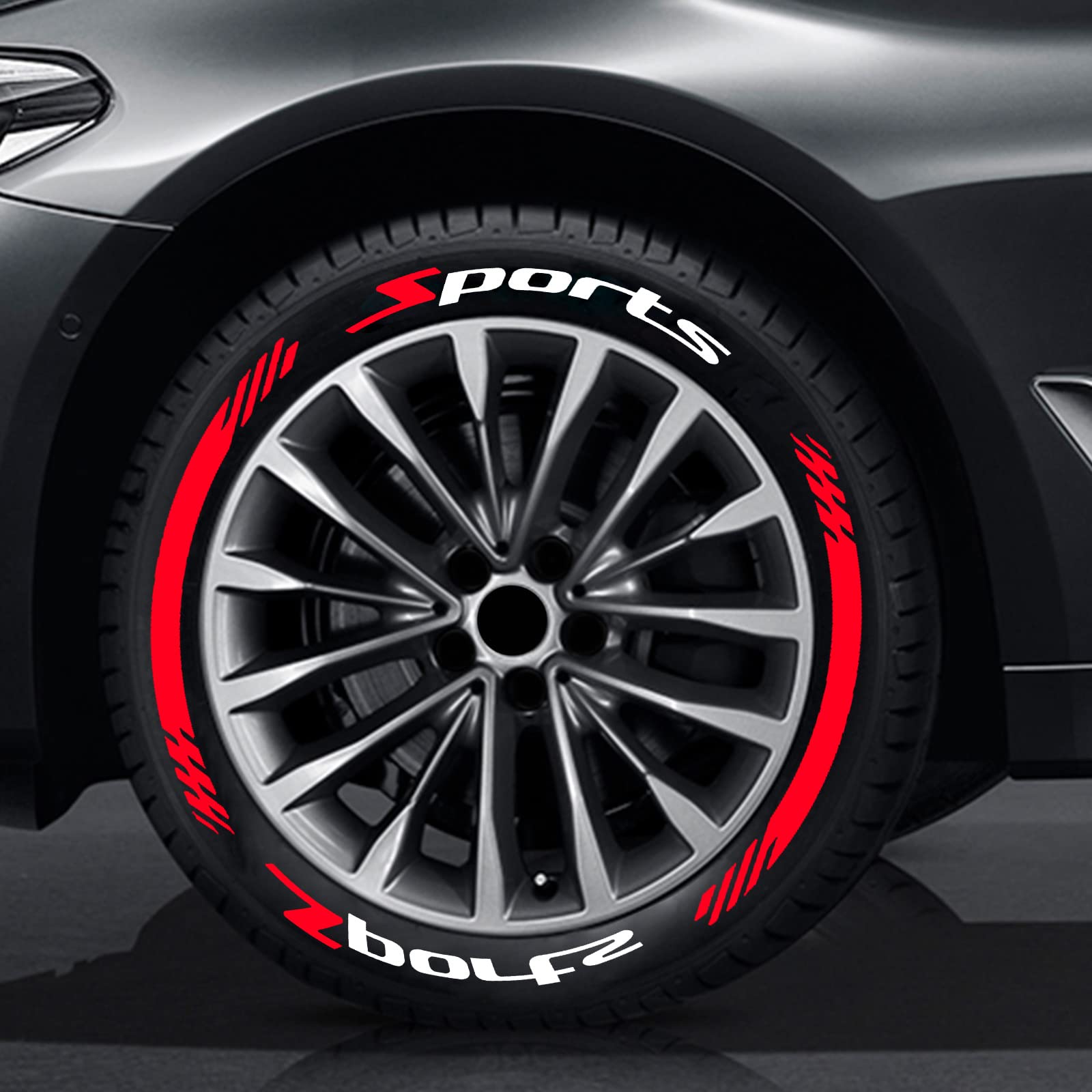 8 Sets 3D Rubber Tire Lettering Stickers - DIY Permanent Car & Motorcycle Wheel Decals Kit for Custom Tire Design - Perfect for Off-Road, Racing & Personalization