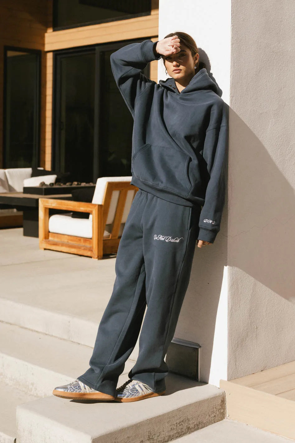 Comfortable Navy Do Not Disturb Sweatpants for Men & Women - Perfect for Lounging, Yoga, and Relaxing at Home