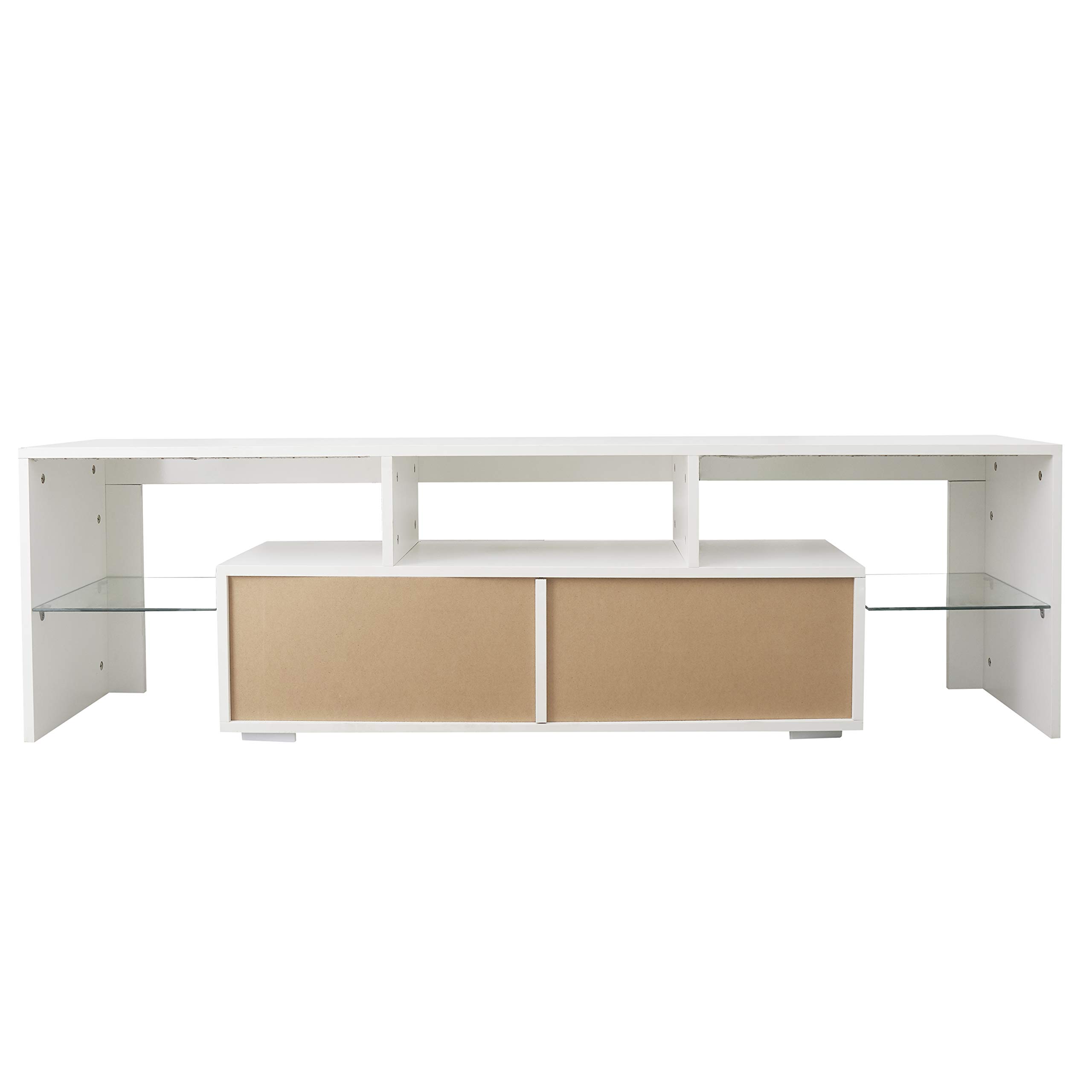 180° Swivel Wall Mounted Floating TV Stand with Storage - 80