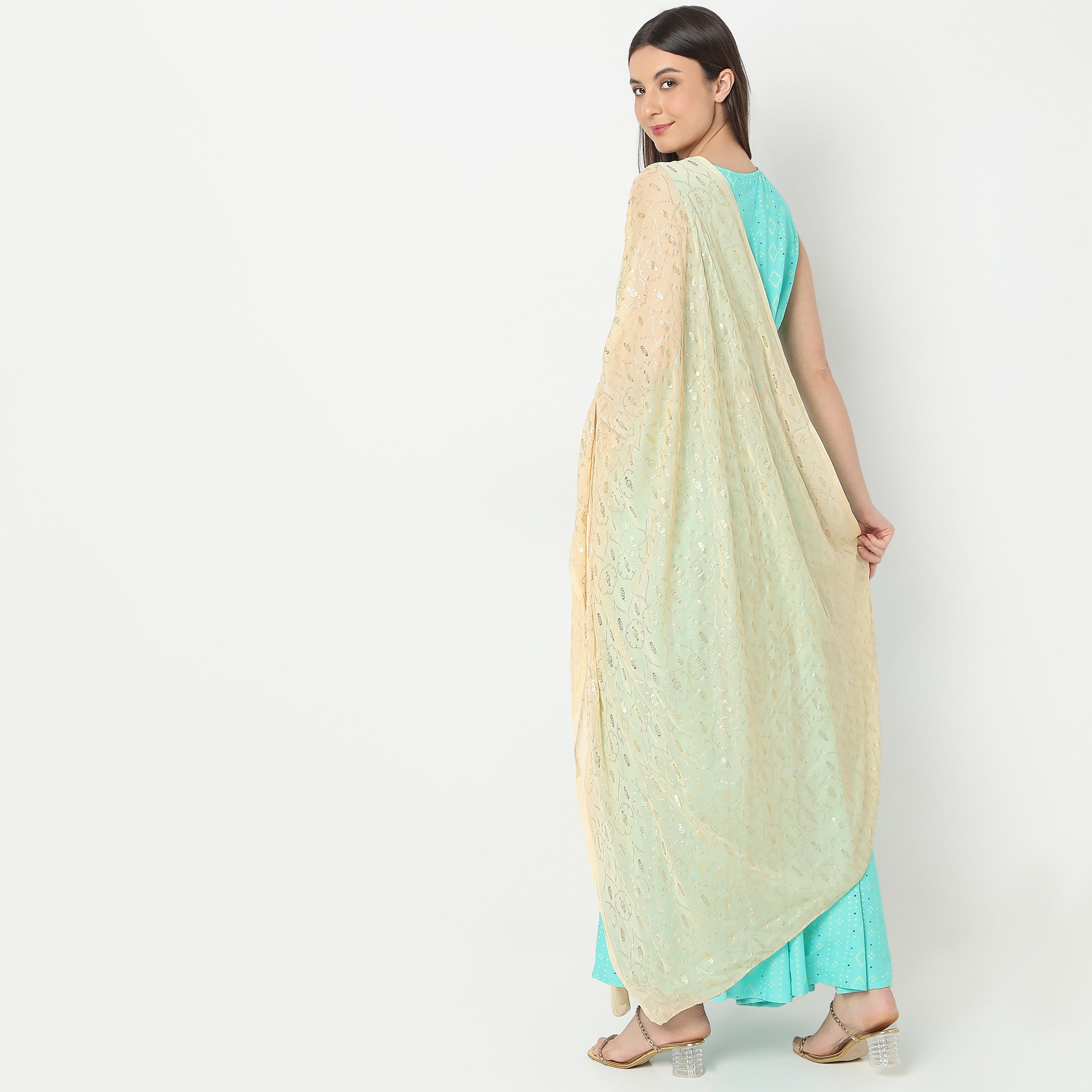 Elegant Nylon Printed Dupatta Scarf - Lightweight & Stylish Women's Fashion Accessory for Parties, Weddings & Festivals
