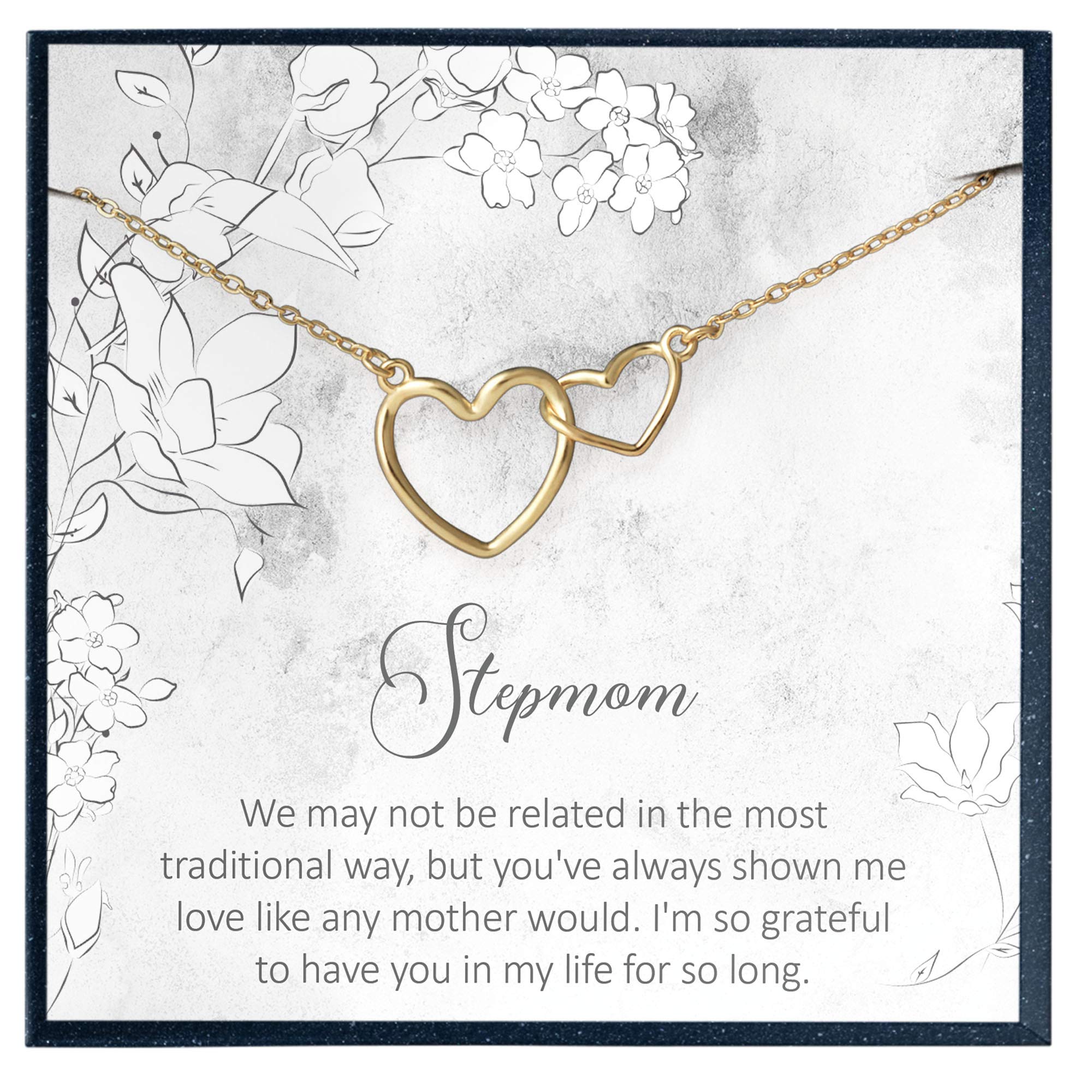 Personalized Stepmom Jewelry Gift Set - Engraved Stepmother Necklace & Bracelet from Stepdaughter, Thoughtful Mother's Day Present for Stepmom - Perfect for Birthdays, Holidays & Special Occasions